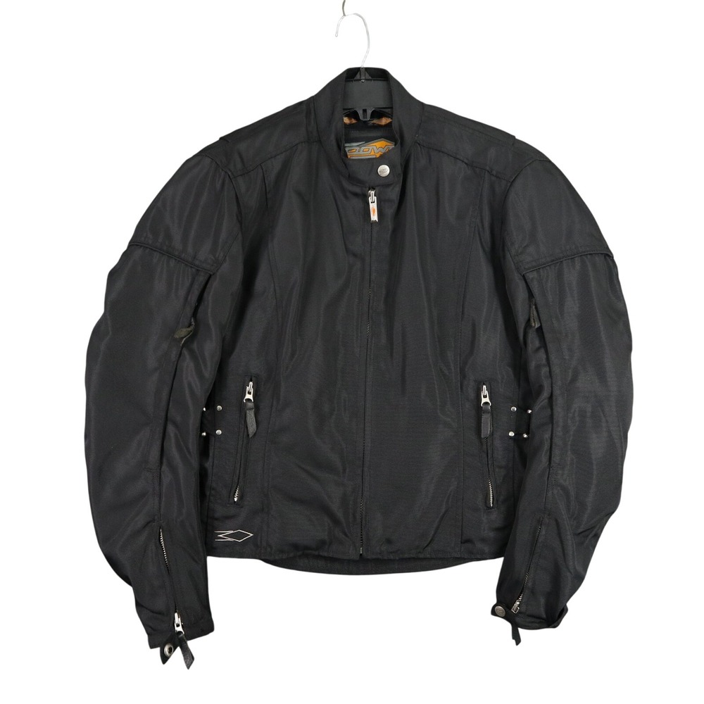 Power Trip Motorcycle Riding Jacket Womens M Black Armored Textile Biker Moto